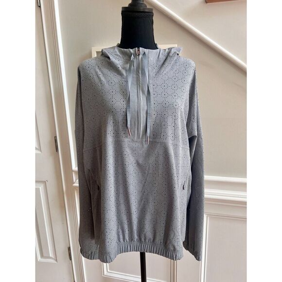 Calia By Carrie Underwood Gray Anywhere Perforated Half Zip Jacket Size Large - Picture 1 of 9